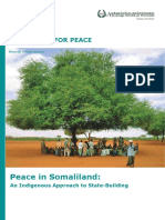Peace in Somaliland An Indigenous Approach To State Building