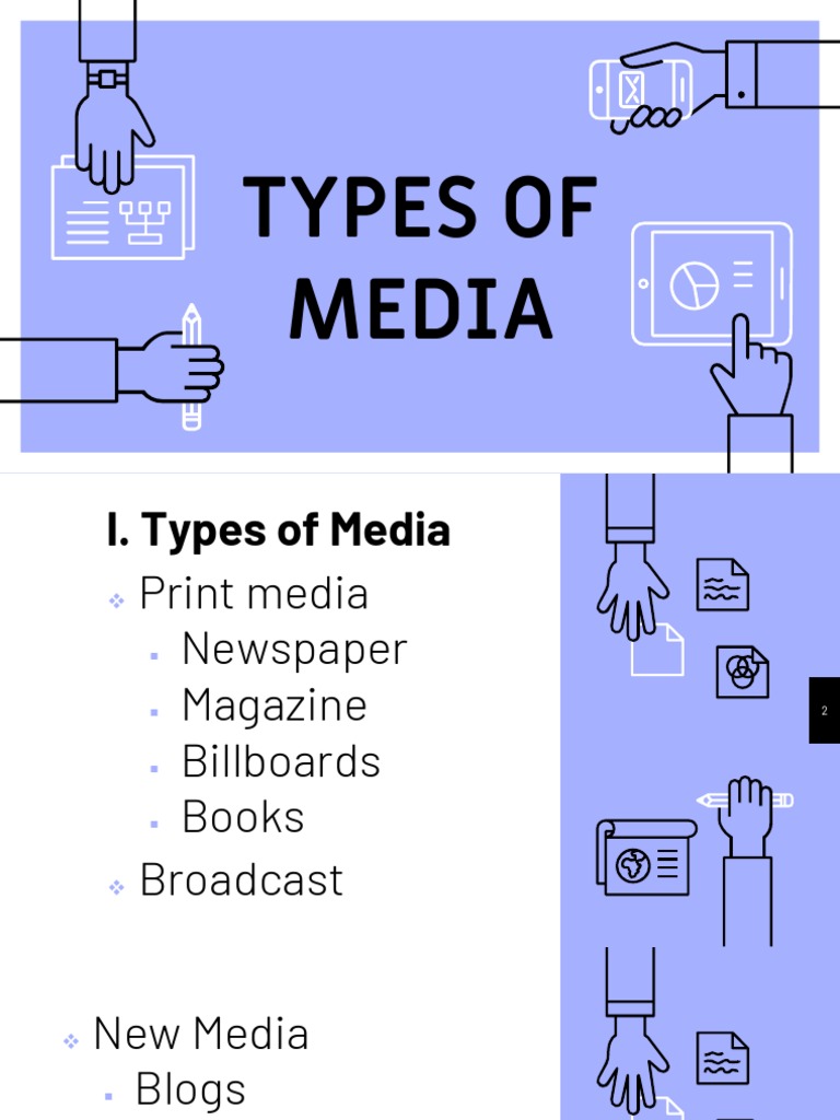 Types of Media PDF New Media Mass Media