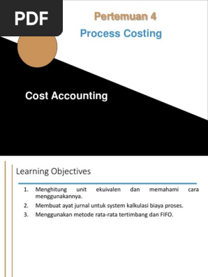 Process Costing Management Accounting Inventory