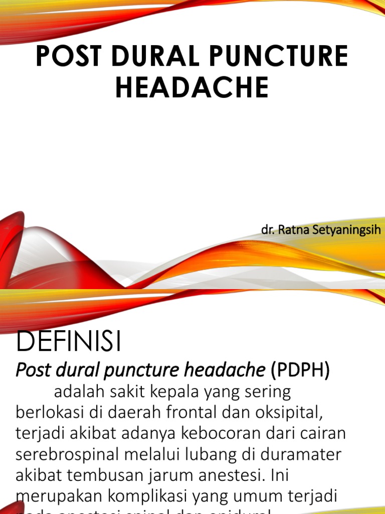 Memahami Post Dural Puncture Headache | PDF | Sains & Matematika
