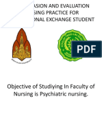 Presentasion and Evaluation Nursing Practice For International Exchange