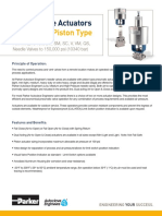Pneumatic, Piston Type: Needle Valve Actuators