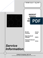 Service Information: Indesit Touch Control Induction Hobs