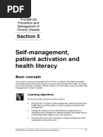 Self-Management, Patient Activation and Health Literacy: Section 5