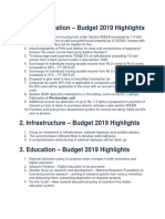 Direct Taxation - Budget 2019 Highlights