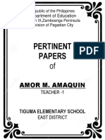 Pertinent Papers: Amor M. Amaquin