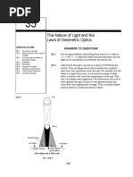 The Nature of Light and The Laws of Geometric Optics: Answers To Questions