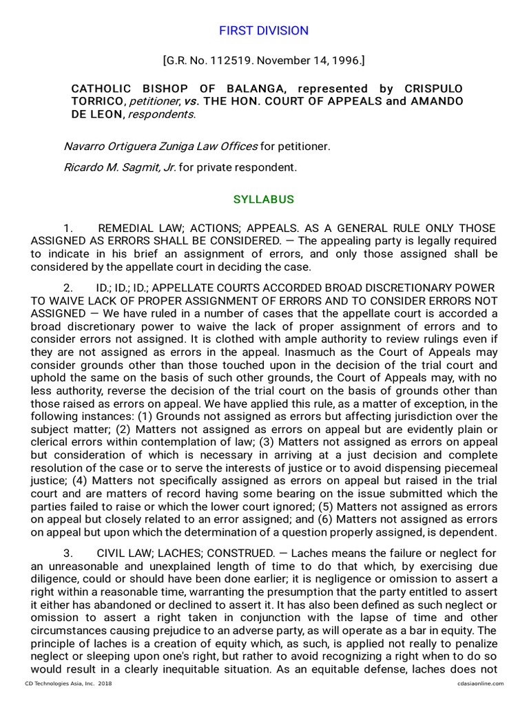 1258391996Catholic of Balanga v. Court of PDF Laches