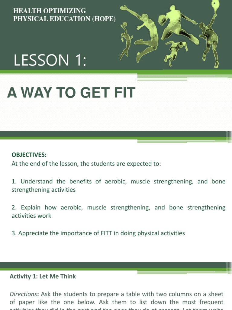 Activities 1 | PDF | Physical Fitness | Aerobic Exercise