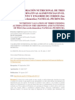 1valoración Nutricional de Tres Alternativas Alimenticias en El Crecimiento y Engorde de Cerdos