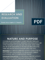 Research and Evaluation
