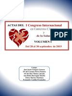 Actas I Congreso Internacional en Contextos Clinico y de La Salud Vol1