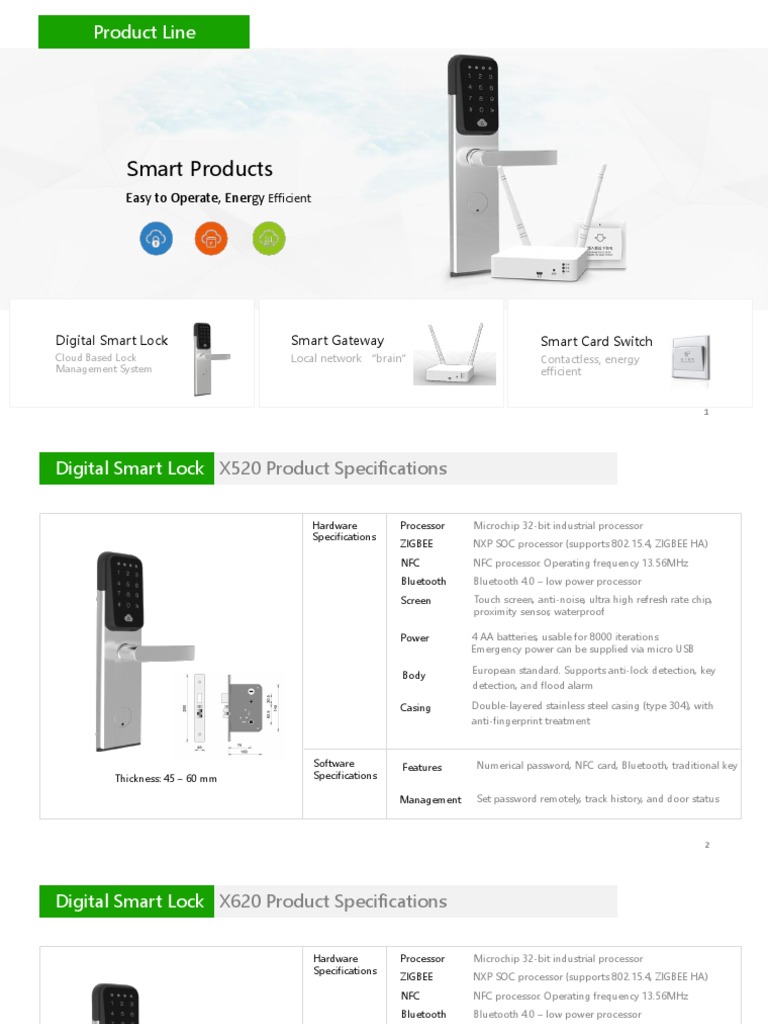 Smart Lock 32-Bit Specs & Features | PDF | Password | Bluetooth