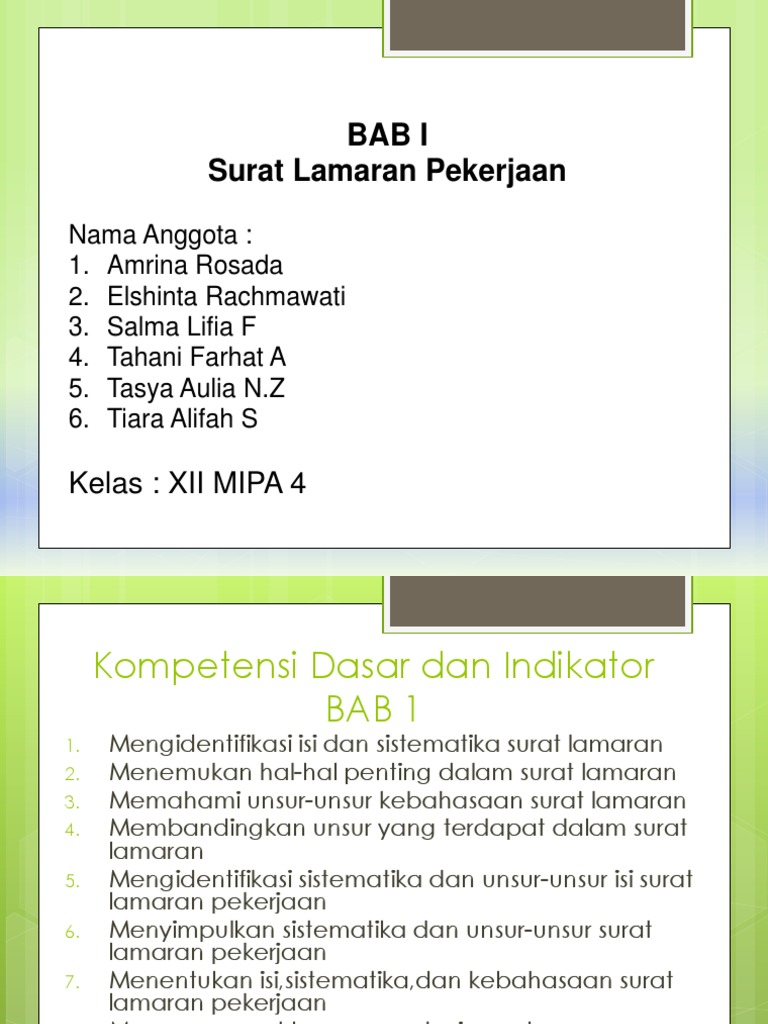 PPT Surat Lamaran Pekerjaan | PDF