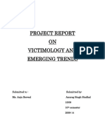 VICTIMOLOGY AND EMERGING TRENDS