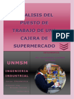 Analisis Del Puesto de Trabajo de Una Cajera de Supermercado