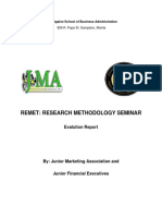 Remet: Research Methodology Seminar: Evalution Report