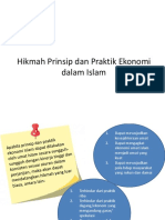 Hikmah Prinsip Dan Praktik Ekonomi Dalam Islam