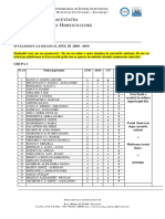 Catalog Ampelografie, Grupe Id- Anul III, Semestrul II, 2018 -2019