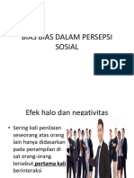 BIAS DALAM PERSEPSI SOSIAL