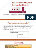 Subconsultas ORACLE