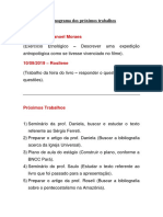 Cronograma Dos Próximos Trabalhos PDF