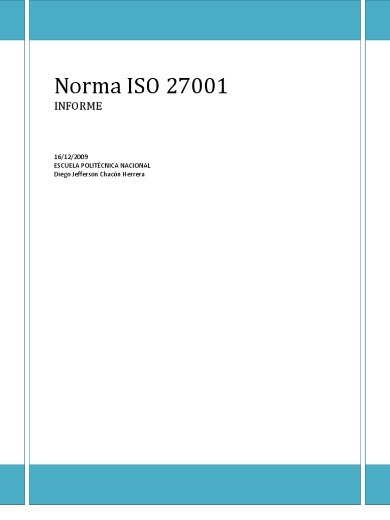 Resumen de la Norma ISO 27001 | PDF | Seguridad de información | Seguridad