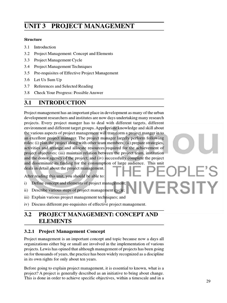 Unit 3 Project Management: Structure | PDF | Project Management | Goal