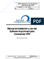 Manual de Instalación y Uso Del Software Anyconnect para Conexiones VPN
