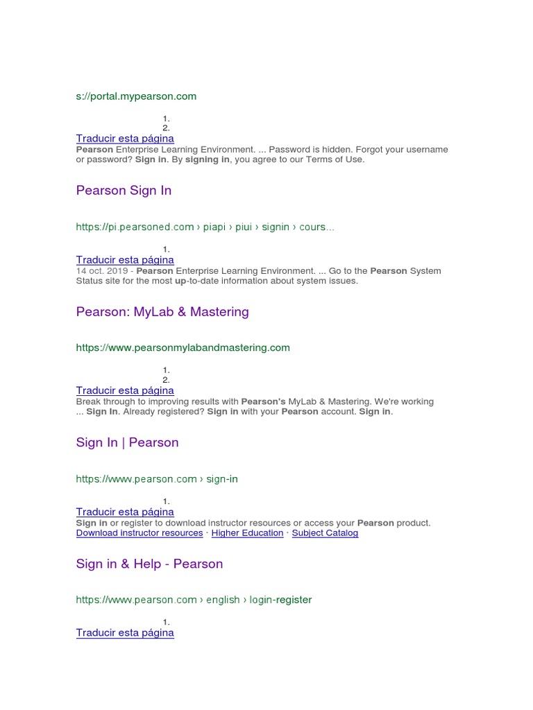 Pearson Sign-In Portal | PDF | User (Computing) | Login