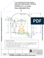 Estandar de Seccion Tipica CUCERO 2.4 X 2.4mts. Pala Neumatica