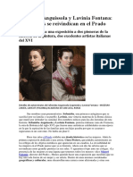 Sofonisba Anguissola y Lavinia Fontana: Las Pintoras Se Reivindican en El Prado