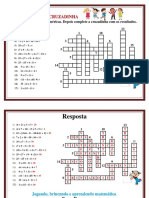 Cruzadinha Com Expressões Numéricas