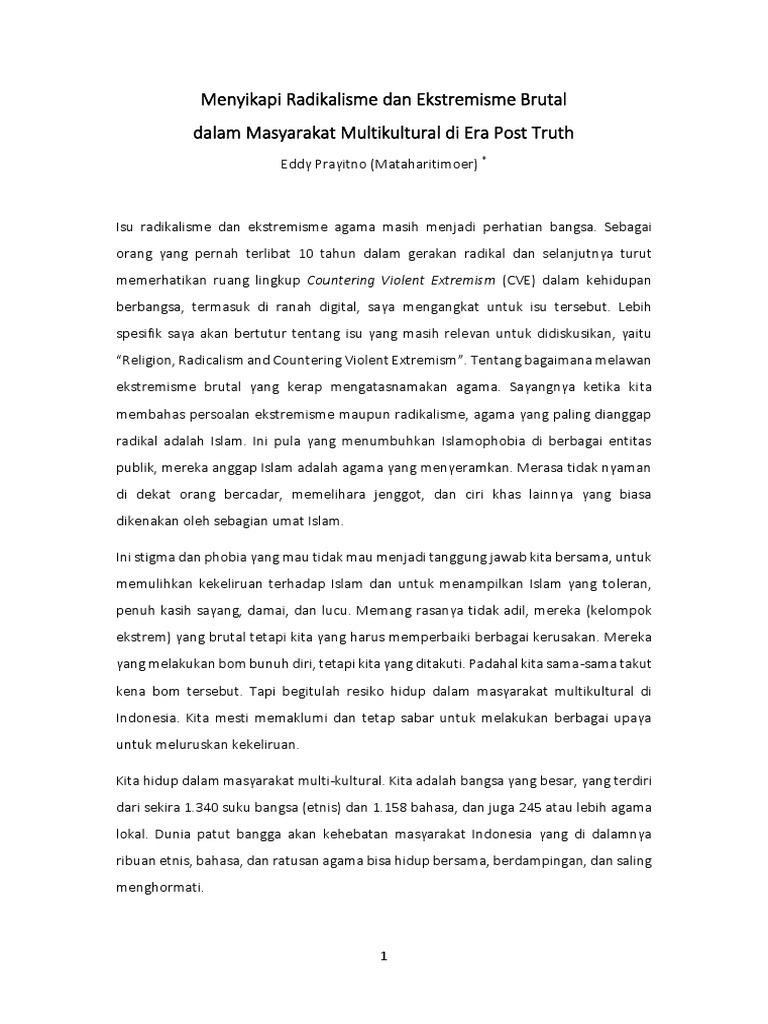 Pahami Ekstremisme di Dunia Digital