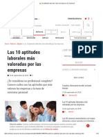Las 10 Aptitudes Laborales Más Valoradas Por Las Empresas PDF