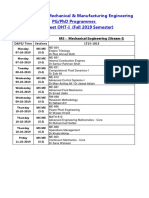 Nust School of Mechanical & Manufacturing Engineering PG/PHD Programmes Date Sheet Oht-I (Fall 2019 Semester)