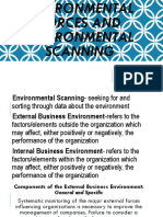 Environmental Scanning: External and Internal Forces