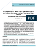 Investigation of The Effects of Luxury Brand Perception and Brand Preference On Purchase Intention of Luxury Products