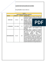 Valorización Por Puntuación de Factores