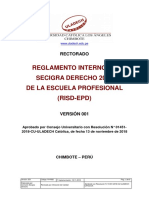 Reglamento Interno Secigra Derecho 2019 Escuela Profesional v001