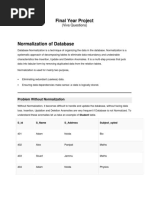 Normalization of Database