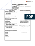 Síntese Da Planificação Da Disciplina de TIC - 7.º Ano