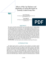 Effects of Pile Cap Thickness and Magnitudes of Lateral Movement On Laterally Loaded Group Piles