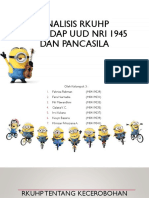 ANALISIS RKUHP TERHADAP UUD NRI 1945 Dan Pancasila