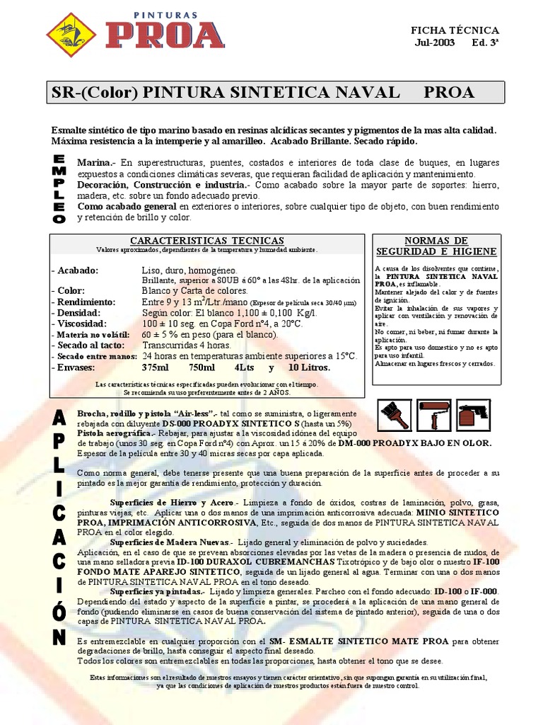 SR Pintura Sintetica Naval Esp, PDF, Pintar
