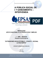 Extensiones Agua Potable – Cparte - Vecinal La Paz Norte