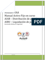 Activo Fijo en Curso AIAB Distribución de Partidas AIBU Liquidación