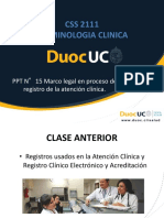 PPT N15 Marco Legal en Proceso de Registro de La Atencion Clinica