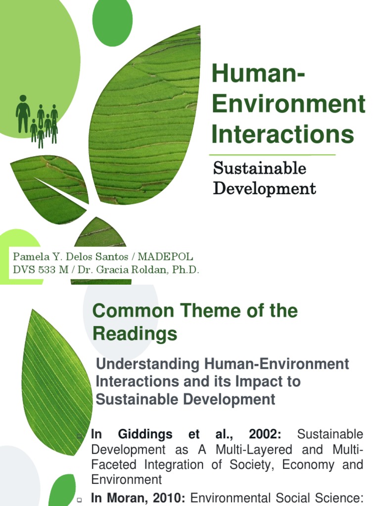 Human-Environment Interactions & Sustainability | PDF | Sustainability ...