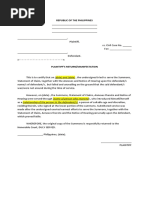 FORM 6 - Plaintiff Manifestation Subs